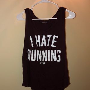 PINK “I hate running” tank top